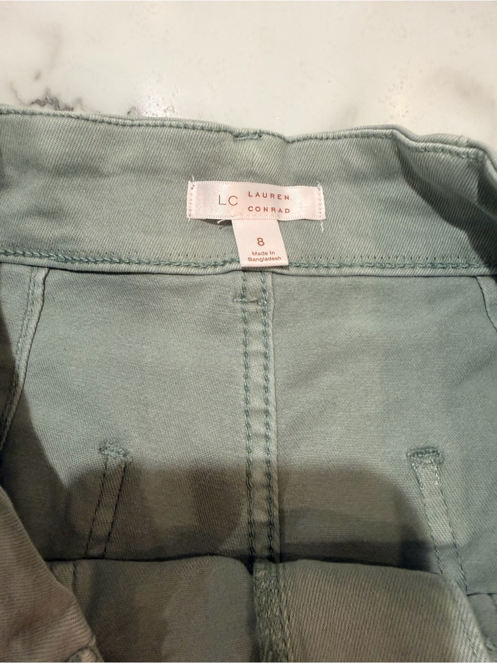 LC Lauren Conrad Wildflower High-Rise Wide Crop Jeans in Sage - Picture 4 of 6